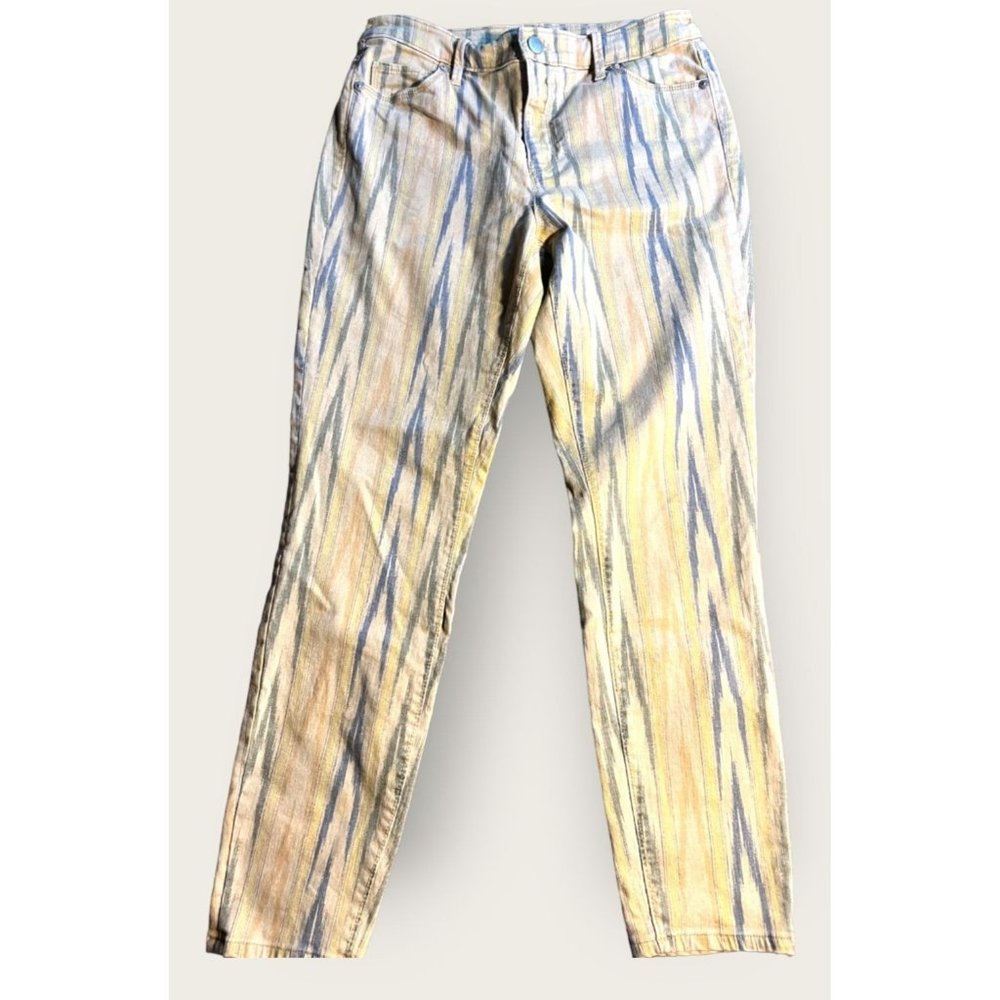 Ann Taylor Loft Pants Womens Striped 27/4 Curvy Skinny Ankle
